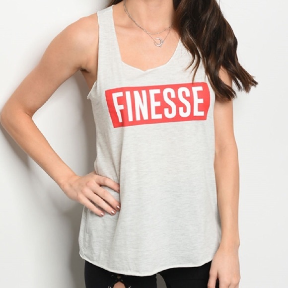 Finesse Racerback Tank Top Graphic Tee - Picture 2 of 3